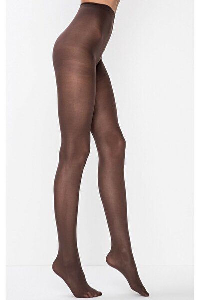 İTALİANA جوارب طويلة نسائية باللون البني الداكن Micro 40