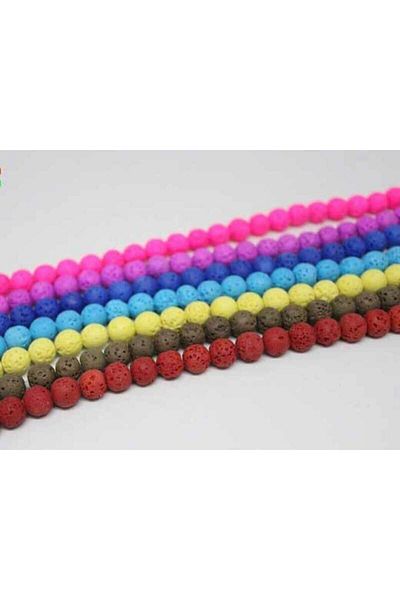 Yasamtohumu Lava Stone Yellow Color Series 8mm