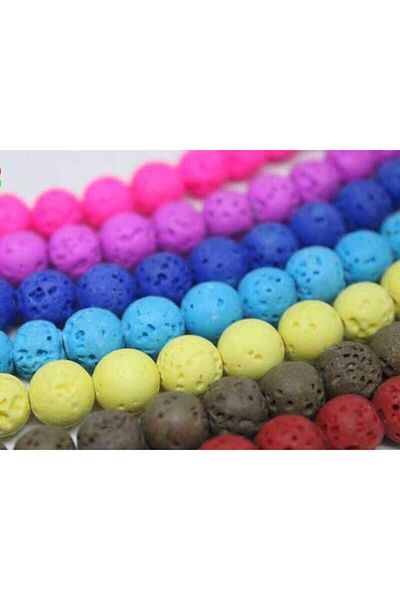 Yasamtohumu Lava Stone Yellow Color Series 8mm