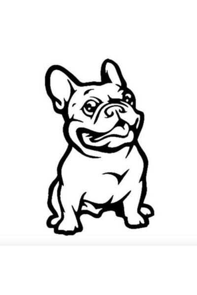 Dijitonline ملصق كلب البلدغ الفرنسي 20x13 سم