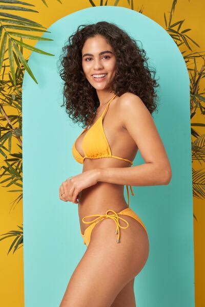 No Gossip Μπικίνι με κορδόνι με μονό κάτω μέρος 219200   κίτρινο