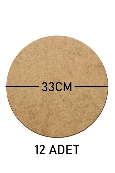 Avem Türkiye 3 мм суров MDF лист Supla, кръгъл, 8 броя, 33 см