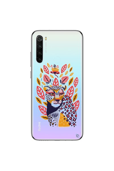 WANNA PROTECT Xiaomi Redmi Note 8 Transparent Color Tiger Pattern Silicone Case