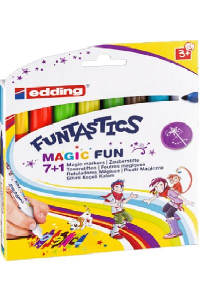Edding 8 Colors Funtactic Magic Felt Tip Pen - Round Tip