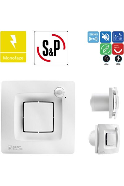 Soler&Palau Soler Palau Silent Dual 300 Fan 150mm 235 Debi Sensörlü Egzoz Ortam Havalandırma Fanı Tasarruflu Agm