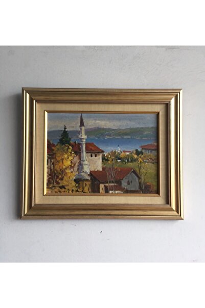 Asmin Sanat Evi Manzara Orijinal Yağlı Boya 32 X 38