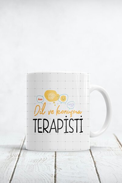 WixelArt Dil Ve Konuşma Terapisti Baskılı Kupa Bardak