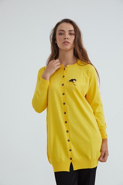 Niliwi Balloon Cardigan Yellow