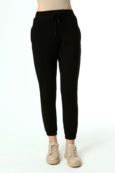 NewCabin Pantaloni de sport negri skinny slimfit
