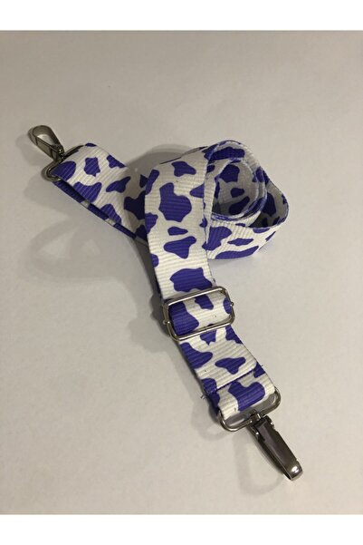 Differ Studio Curea de geantă reglabilă cu model de vacă liliac