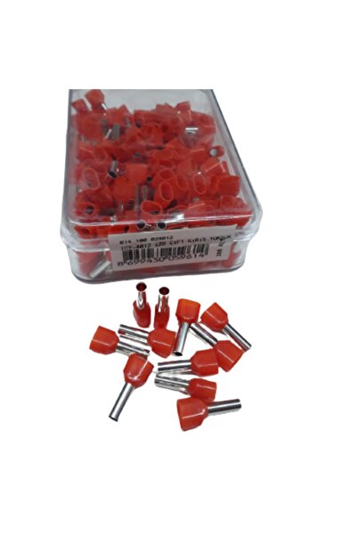 Mutlusan Icy-4012 Izoleli Çift Girişli Yüksük 2x4 Mm 200 Adet