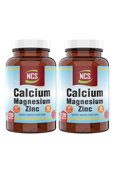 NCS Calcium Magnesium Çinko D K (kalsiyum Magnezyum Çinko) 120 Tablet 2 Adet