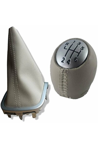 AutoAll Renault Megane 3 Vites Körüğü Ve Topuzu Deri Krom Boyalı Set Bej