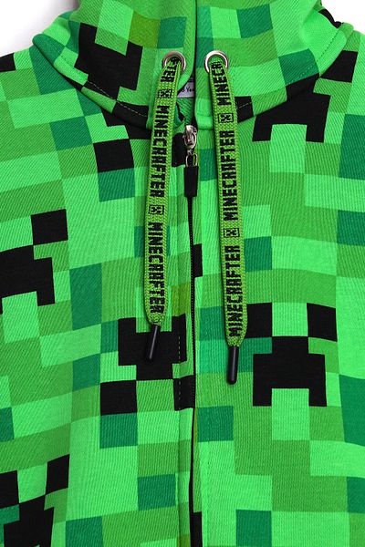 MINECRAFT Jachetă pentru băiat cu fermoar cu model Creeper