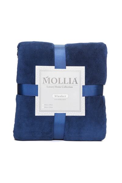 Mollia Tek Kişilik Battaniye Lacivert