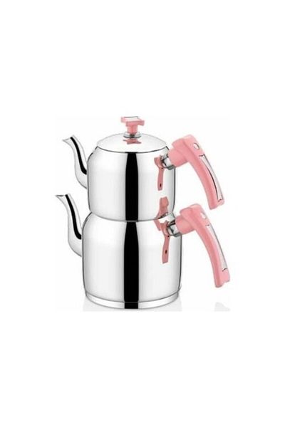 İnter Pink medium Size Inter Steel Teapot Sahara Set