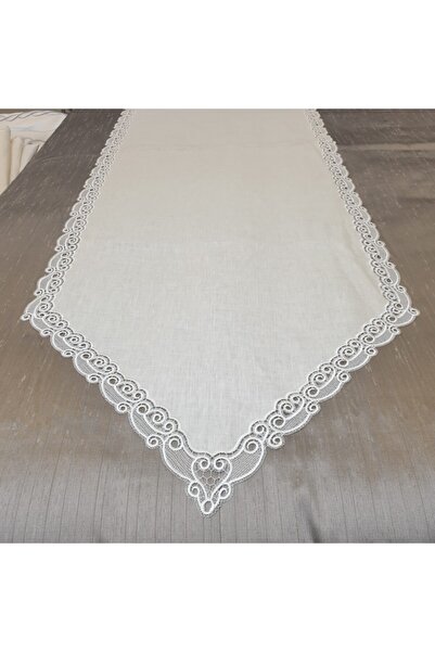 Beyaziş Runner Keten Patara Ekru - 50x180 - 1 Adet