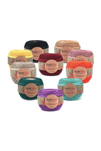 knitme Knit Me Karnaval El Örgü Motif Punch Ipi 10 Lu Set