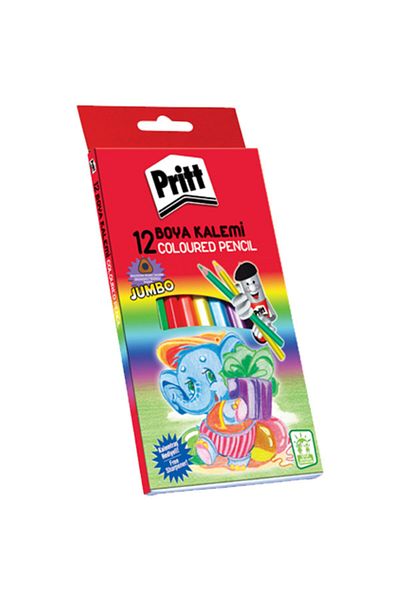 Pritt Jumbo Triangle Dry Color Long 12 Pieces