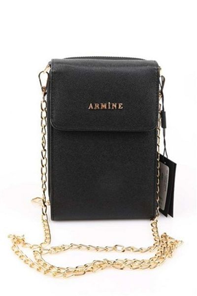 Armine 266 Women's Patterned Small Size Hand Shoulder Bag - Black - One Size