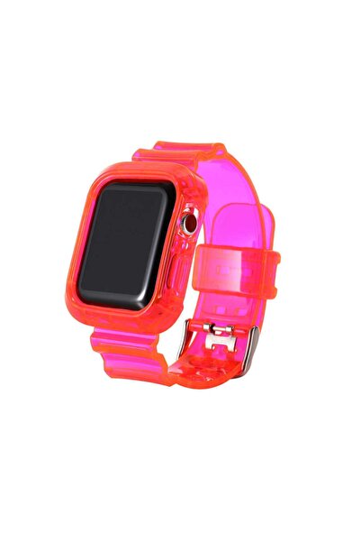 Nezih Case Apple Apple Watch Seri 2/3/4/5/6/7/8/se 44mm Uyumlu Silikon Kordon...