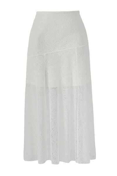 Edit by Trendyol White Lace Detailed Knitted Skirt Tedss25Et00003