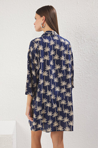 Trendyol Collection Colorful Floral Print Kimono and Shorts Set - Woven Twoss25Au00068