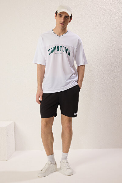 Trendyol Collection Black-Gray 2-Pack Regular/Normal Cut Label Appliqued Shorts & Bermudas Tmnss25Sr00042