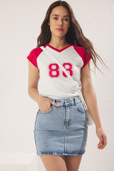 Trendyol Collection Міні-спідниця з екологічно чистого деніму з еластичною талією TWOSS25ET00134 від Mavi More