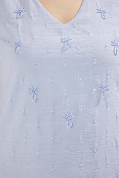 Trendyol Curve Синя ткана сукня великого розміру