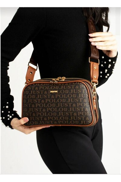 Just Polo حقيبة كتف ومحفظة نسائية مكونة من 4 أقسام من JustPolo tyc1akfct4023