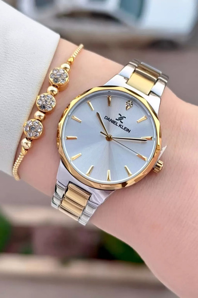 Daniel Klein Altın Metalik Renk 2 Yıl Garantili Kadın Kol Saati Ve Bileklik
