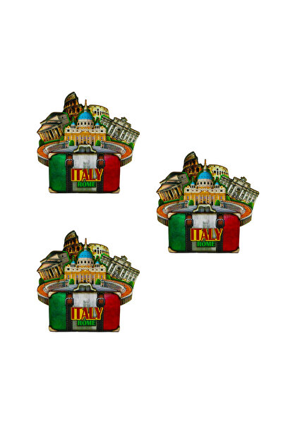 Vera Buzdolabı Magneti - 3 Adet Italya Roma Magneti