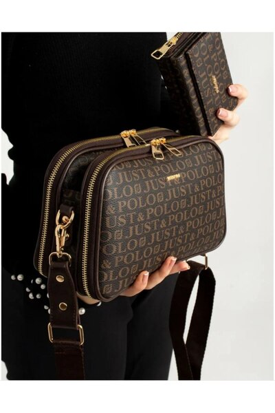Just Polo حقيبة كتف ومحفظة نسائية مكونة من 4 أقسام من JustPolo tyc1akfct4023