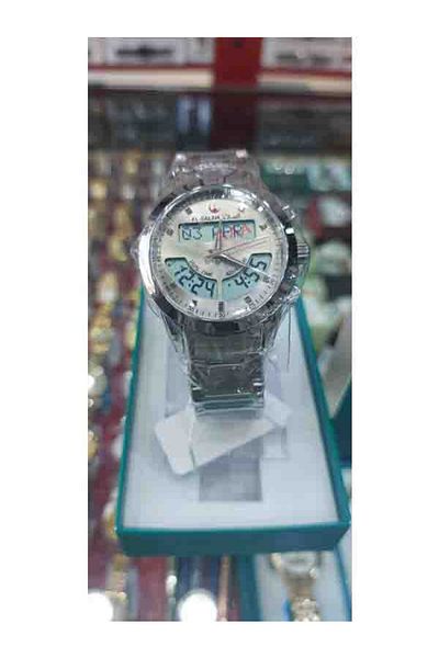 AL FAJIR Islamic Prayer Clock Round Two Time Zone Stainless Steel