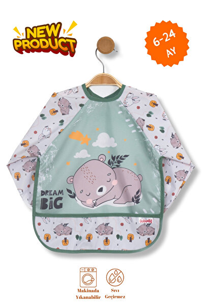 Bebechi 6-24 Months Long Sleeve Activity Hobby Baby Bib with Pockets