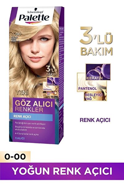 Palette Göz Alıcı Renkler Saç Boyası 0-00 Yoğun Renk Açıcı