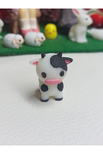 CharmFancy Mini Inek Boğa Teraryum Süsü - Teraryum Objeleri Süsleri Saksı Süs...