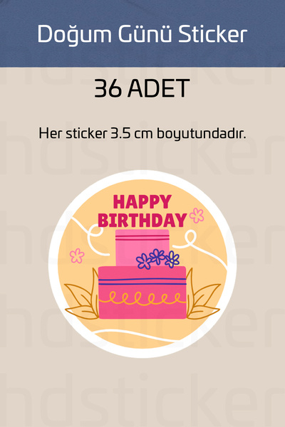 hdsticker 36 komada srećnih rođendanskih naljepnica Set rođendanskih naljepnica