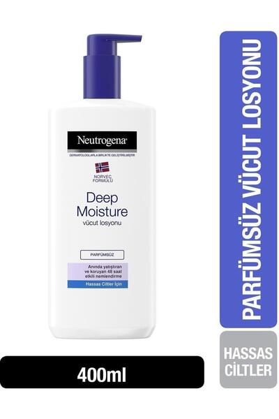 Neutrogena Deep Moisture Parfümsüz Hassas Cilt Vücut Losyonu 400 ml