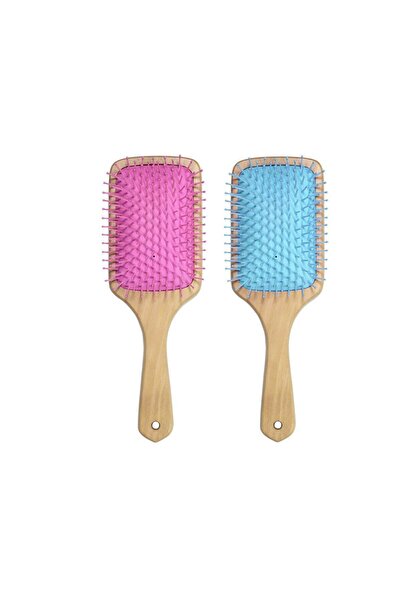 Elly Lopată Perie de pieptănat cu deschidere din lemn cu umeraș 3a Single Fcaprı03a