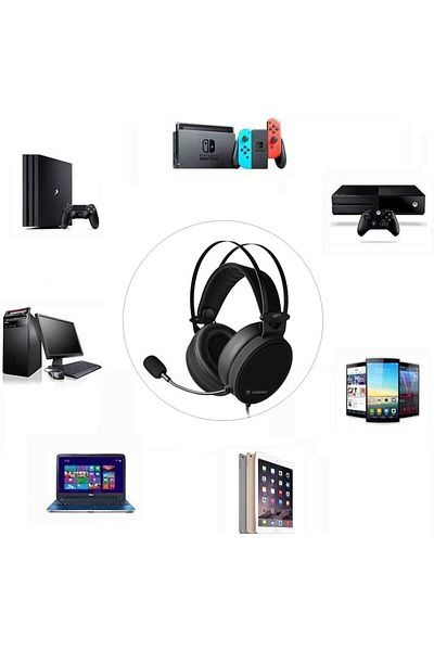 fulina Gaming Wired Headphones,with Noise-canceling Microphone, Dual 50 mm speaker,for PC/PlayStation