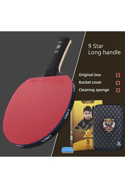 Choice مجموعة E9 Fl من Loki 9 Star Professional 5 2 مضرب تنس الطاولة الكربوني فائق الهجوم