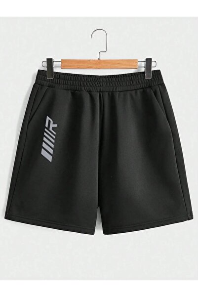 Boi White R Design Printed Oversize Bottom Top Shorts Set - Athlete Sleeveless T-Shirt and Shorts Set Summer