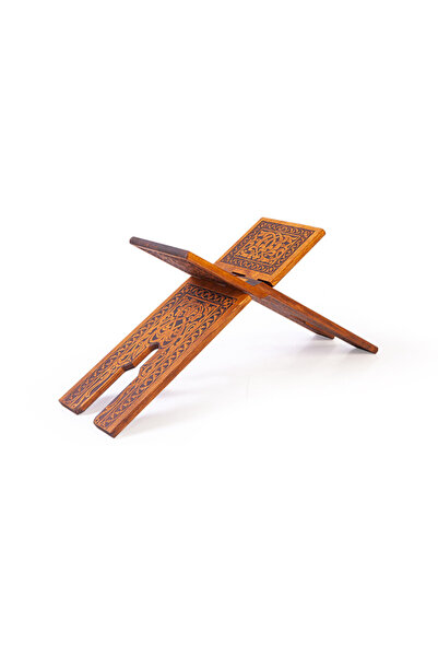 YEMENLİ Ahşap Katlanabilir Kuran Okuma Rahlesi 55 Cm Yüksekliğinde Orta Boy Y...