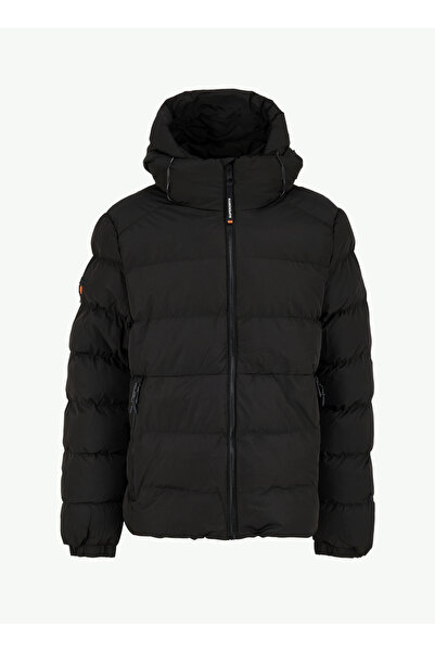 SUPERDRY Siyah Erkek Mont M5011905A02A_HOODED SPORTS PUFFER J