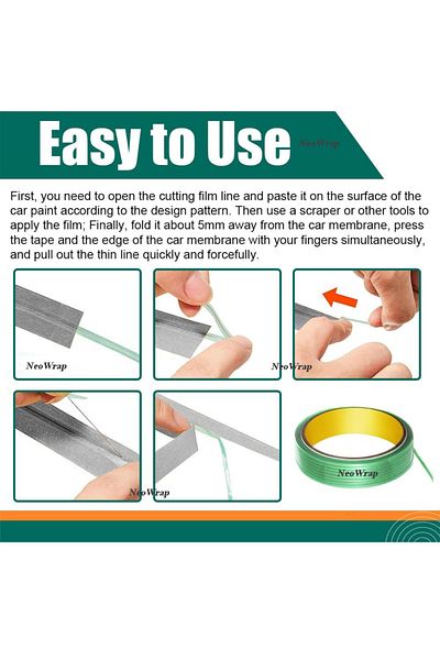 Choice 10m Vinyl Wrap Cutting Tape Car Stickers Design Line Auto Film Cut Tools Wrapping Edge Detailer Tape