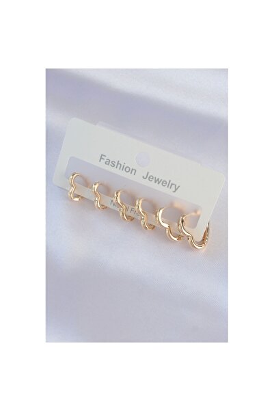 Skygo Brass Gold Color Heart Model Earring Set - Tj-Bkp8992