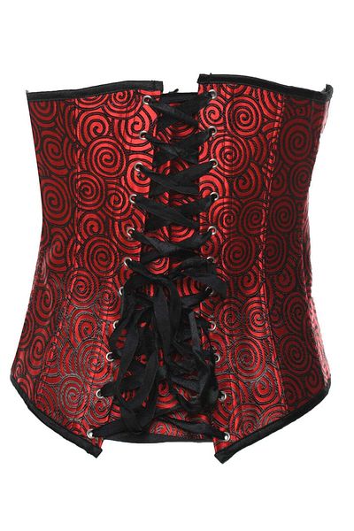 Generic Fashion Women's Overbust Corset Bustier, Medium Red Bustier