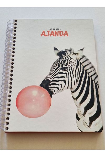 Modellino Agenda fără timp pe spirală de 200 de coli cu autocolante colorate Ufen A4 copertă rigidă